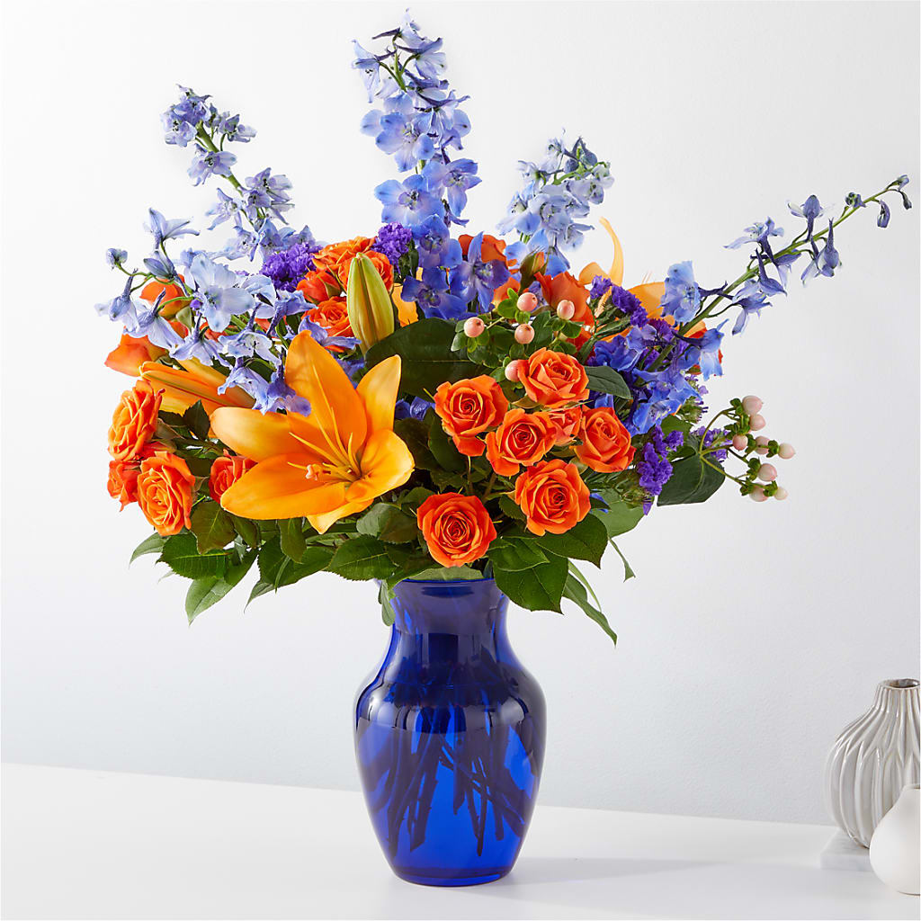 Radiant Citrus Bouquet – Park Lake Flowers, Mc Gregor TX