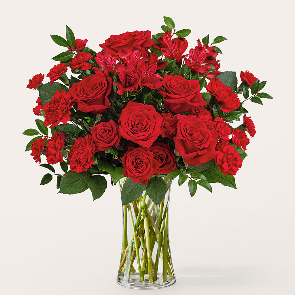 Brilliant Ruby Bouquet – Park Lake Flowers, Mc Gregor TX