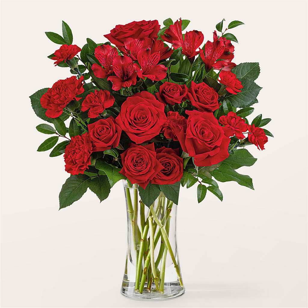 Brilliant Ruby Bouquet – Park Lake Flowers, Mc Gregor TX