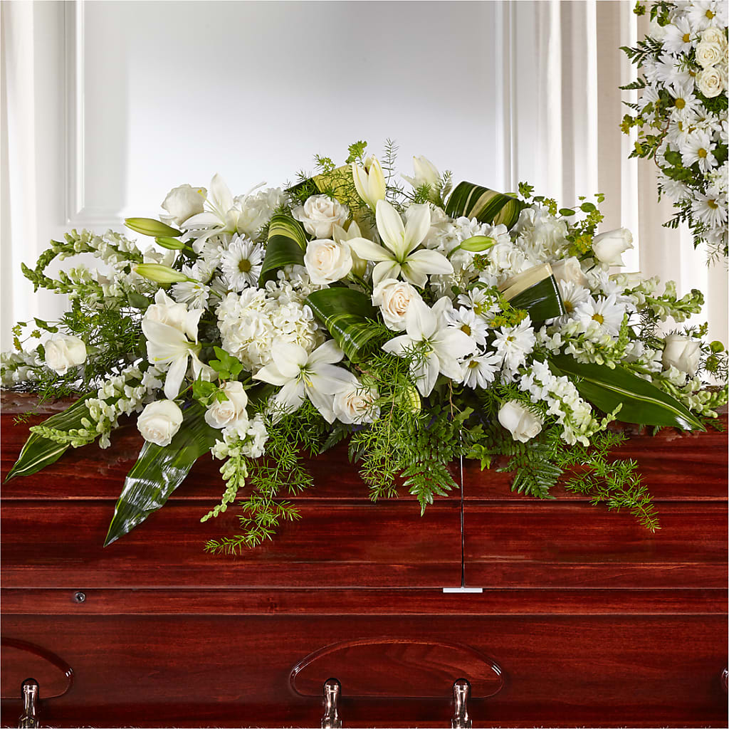 Abundance Casket Spray – Park Lake Flowers, Mc Gregor TX