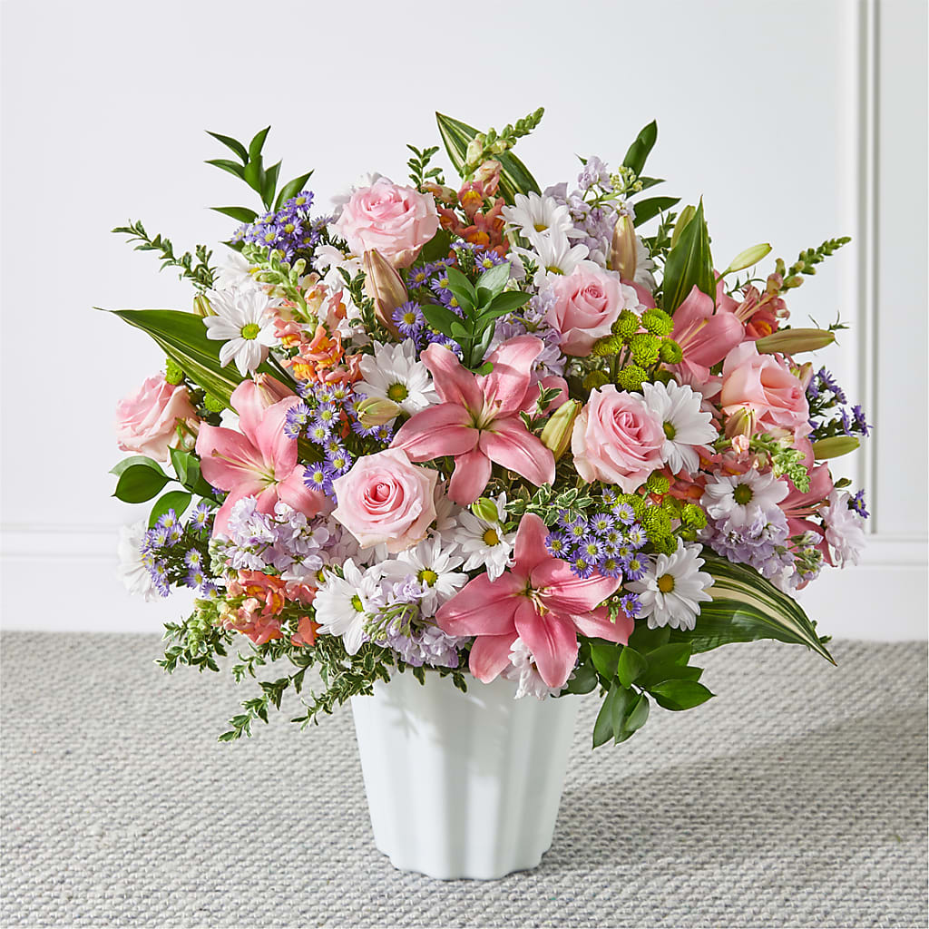 Abundant Compassion Floor Basket – Park Lake Flowers, Mc Gregor TX