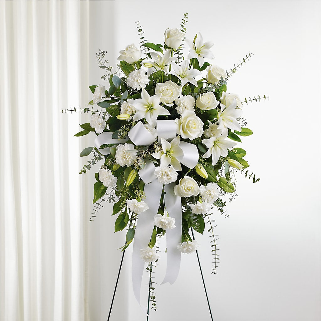 With Care Standing Spray – Park Lake Flowers, Mc Gregor TX