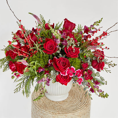 Big Red Bow Bouquet –  Park Lake Flowers, Mc Gregor TX