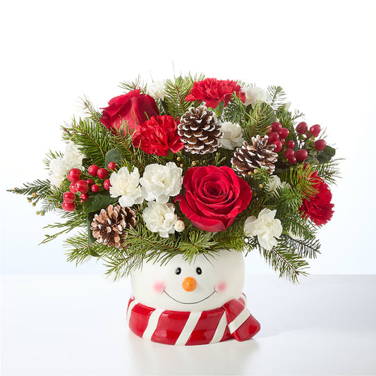 Jolly Snowman Bouquet –  Park Lake Flowers, Mc Gregor TX