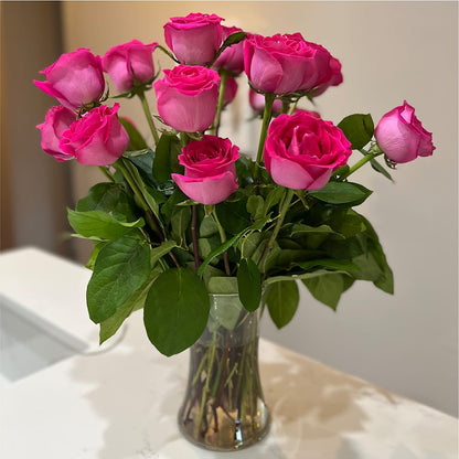 Long Stem Pink Rose Bouquet –  Park Lake Flowers, Mc Gregor TX