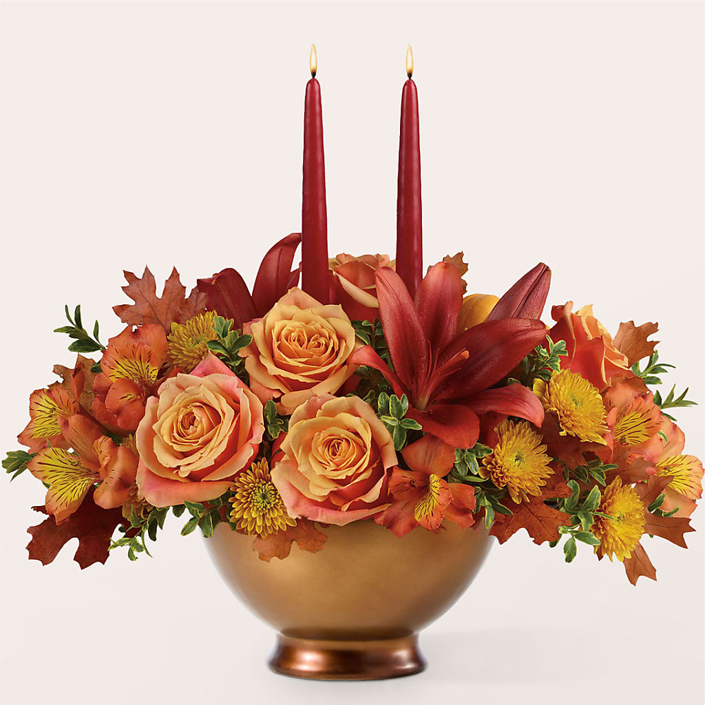 Harvest Table Centerpiece –  Park Lake Flowers, Mc Gregor TX