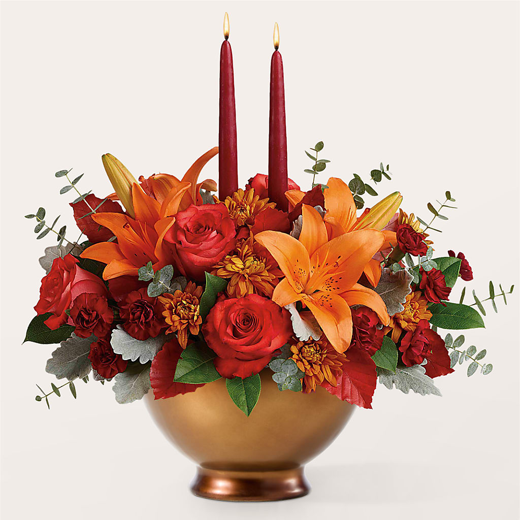 Fruits of Fall Centerpiece –  Park Lake Flowers, Mc Gregor TX