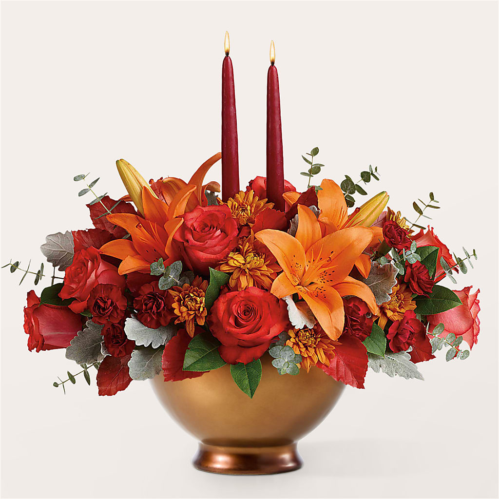 Fruits of Fall Centerpiece –  Park Lake Flowers, Mc Gregor TX