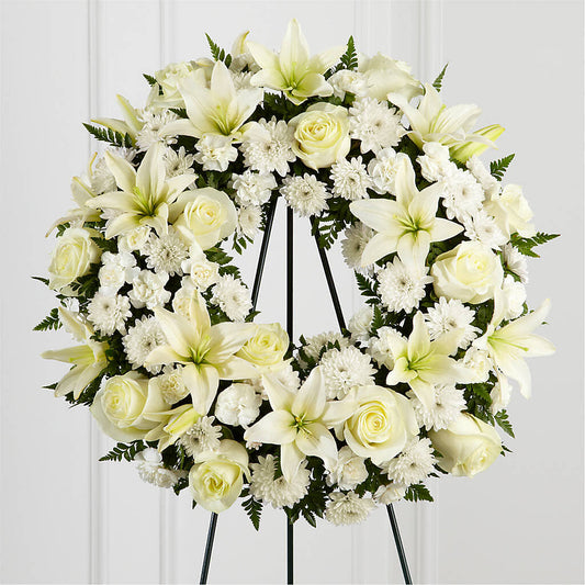 Treasured Tribute Wreath –  Park Lake Flowers, Mc Gregor TX