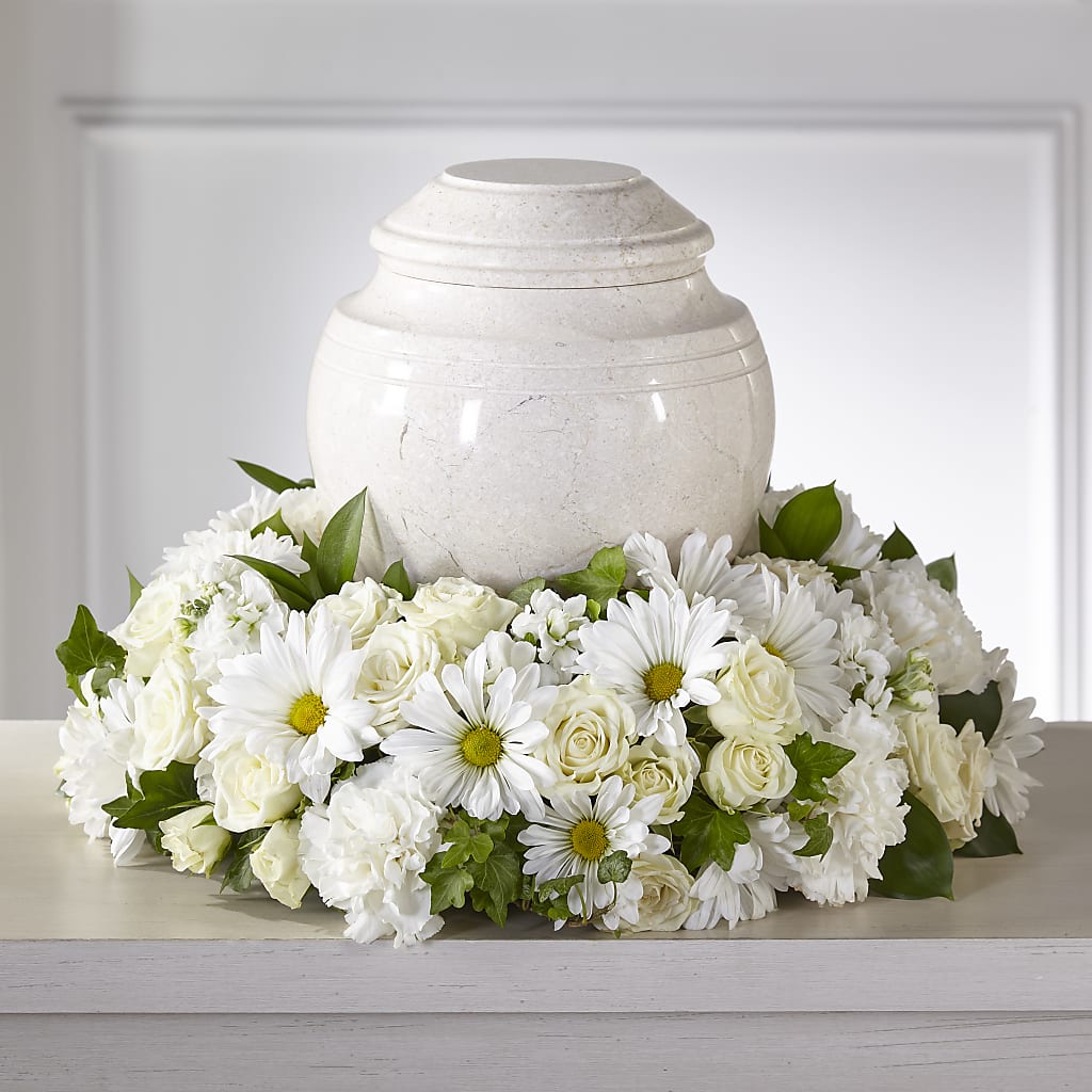 Ivory Gardens Cremation Adornment –  Park Lake Flowers, Mc Gregor TX