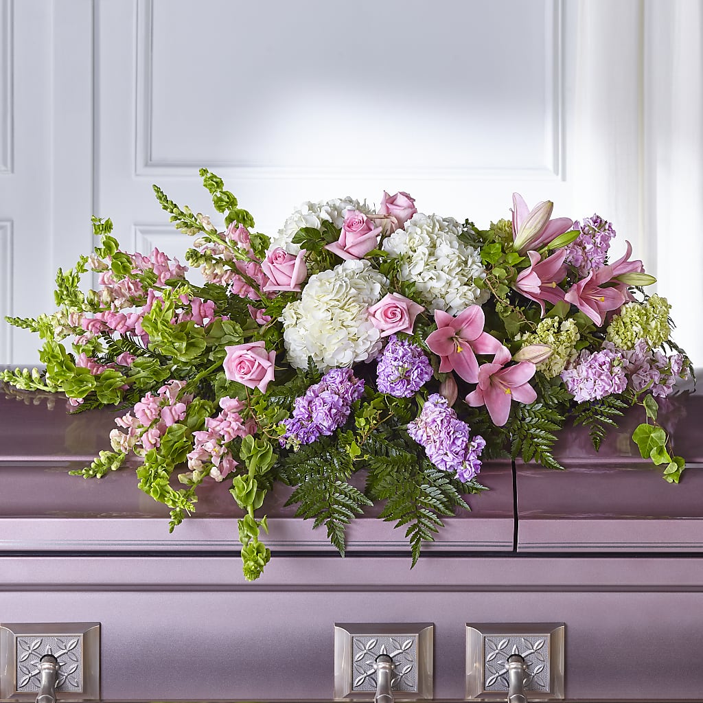 Life's Gratitude Casket Spray –  Park Lake Flowers, Mc Gregor TX