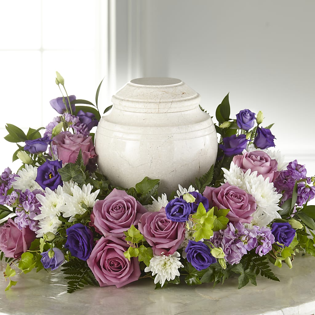 Blooming Sympathy Cremation Adornment –  Park Lake Flowers, Mc Gregor TX