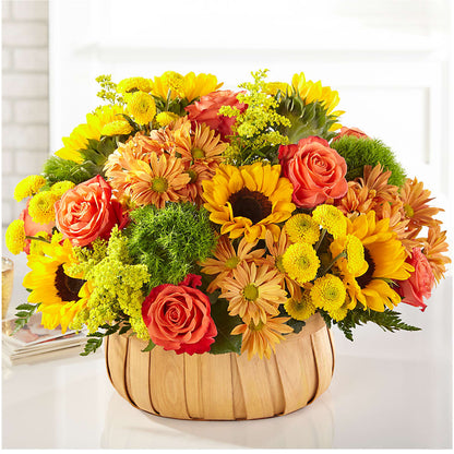 Harvest Sunflower Basket –  Park Lake Flowers, Mc Gregor TX