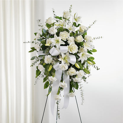 With Care Standing Spray –  Park Lake Flowers, Mc Gregor TX