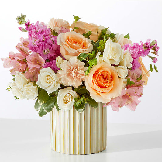 Paradise Bouquet with Ivory Vase –  Park Lake Flowers, Mc Gregor TX
