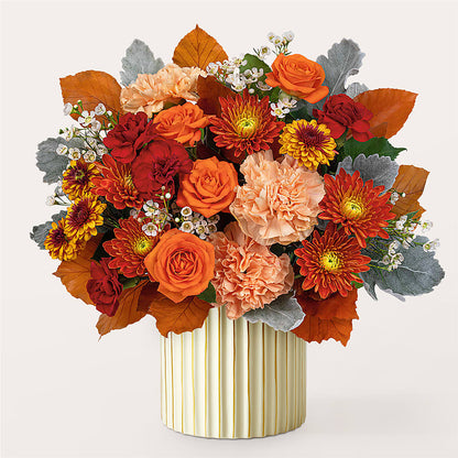 Merlot Bouquet with Ivory Vase –  Park Lake Flowers, Mc Gregor TX