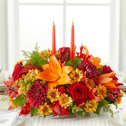 Autumn's Embrace Centerpiece –  Park Lake Flowers, Mc Gregor TX