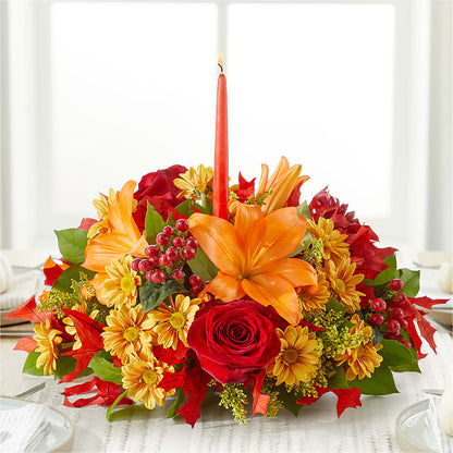 Autumn's Embrace Centerpiece –  Park Lake Flowers, Mc Gregor TX