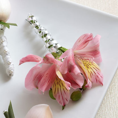 Pink Peruvian Lily Boutonniere –  Park Lake Flowers, Mc Gregor TX